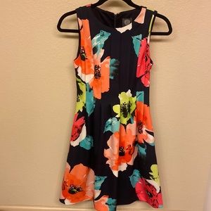 Pleated Floral Vince Camuto Dress